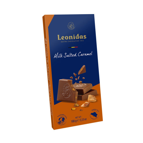 Leonidas Milk Chocolate Salted Caramel Tablet